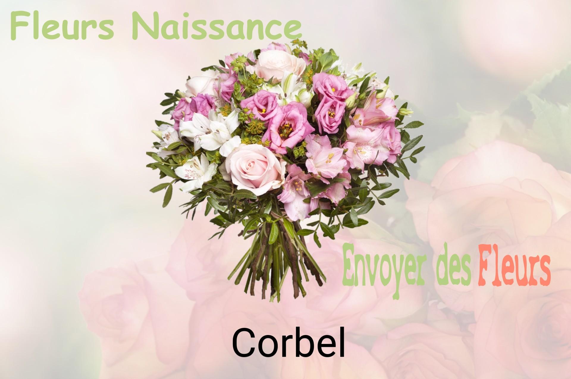 Bouquet de fleurs de naissance livré à Corbel